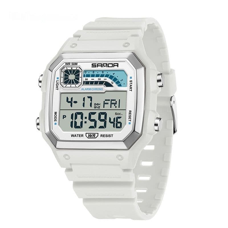 image-Electronic Watch Luminous Waterproof Sports Men Thin Square