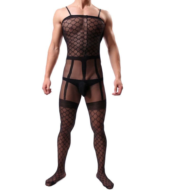 image-Men's Suspenders Transparent Ultra-thin High Elastic Socks