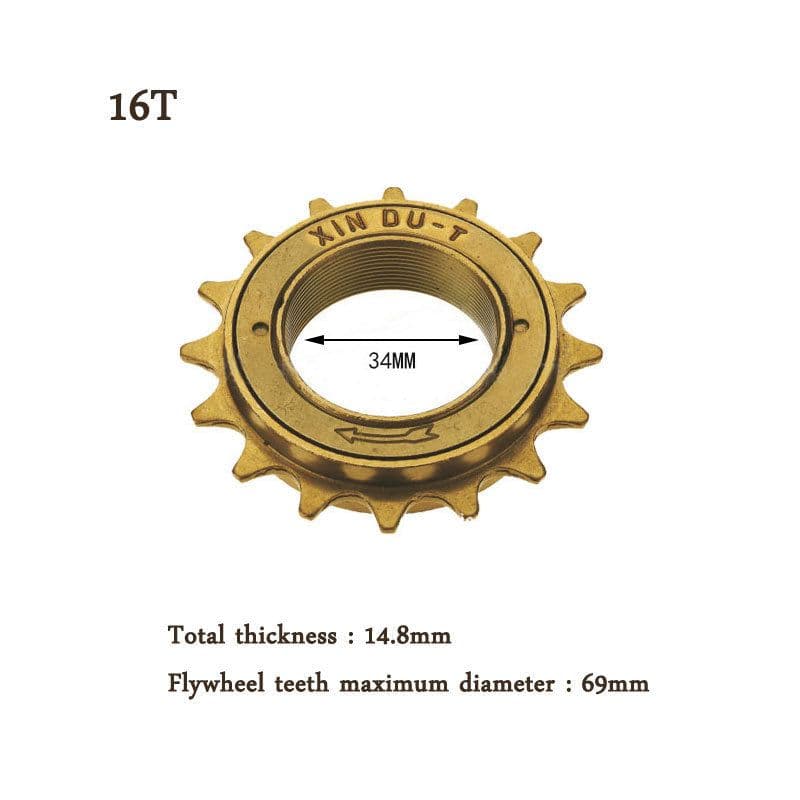 image-Bicycle Flywheel 16T Flywheel Electric Car Flywheel Folding Car Speed Dead Speed Change Live Fly 16 Tooth Flywheel