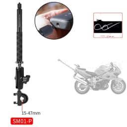 image-TUYU Motorcycle Bike Invisible Selfie Stick Monopod Handlebar Mount Bracket for GoPro Max 9 Insta360 One R X2 Camera Accessories