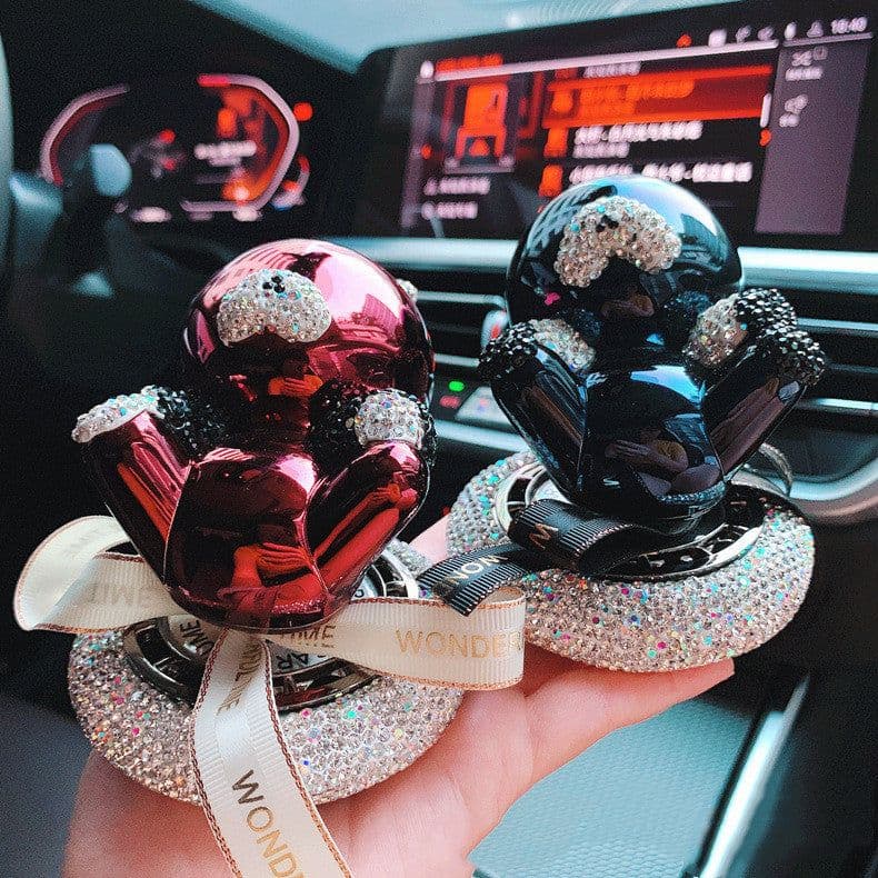 image-Car Perfume Decoration Diamond Perfume Seat Solid Car Seat Aromatherapy Decoration