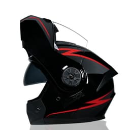 image-Motorcycle And Locomotive Winter Dual-Lens Uncovered Helmet Men And Women Four Seasons Full Cover Electric Car Cap Bluetooth Headset