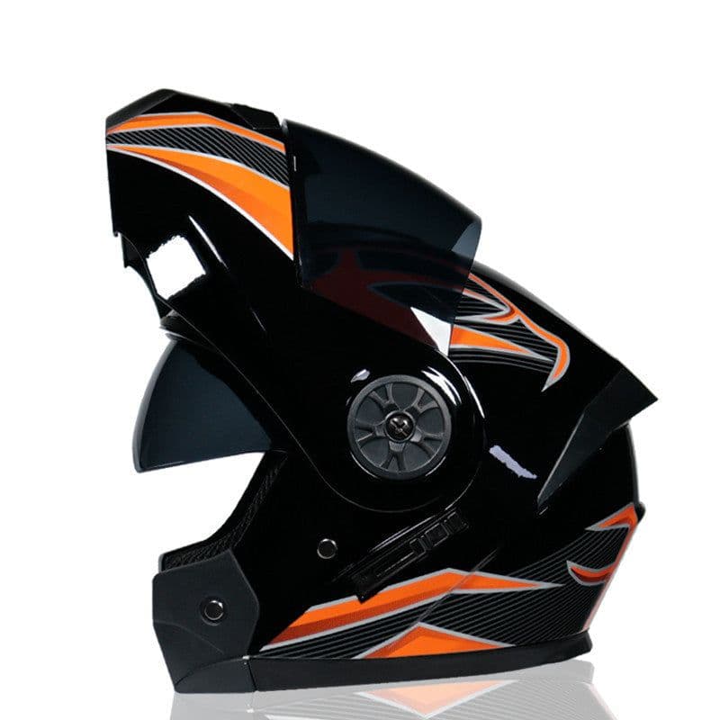 image-Motorcycle And Locomotive Winter Dual-Lens Uncovered Helmet Men And Women Four Seasons Full Cover Electric Car Cap Bluetooth Headset