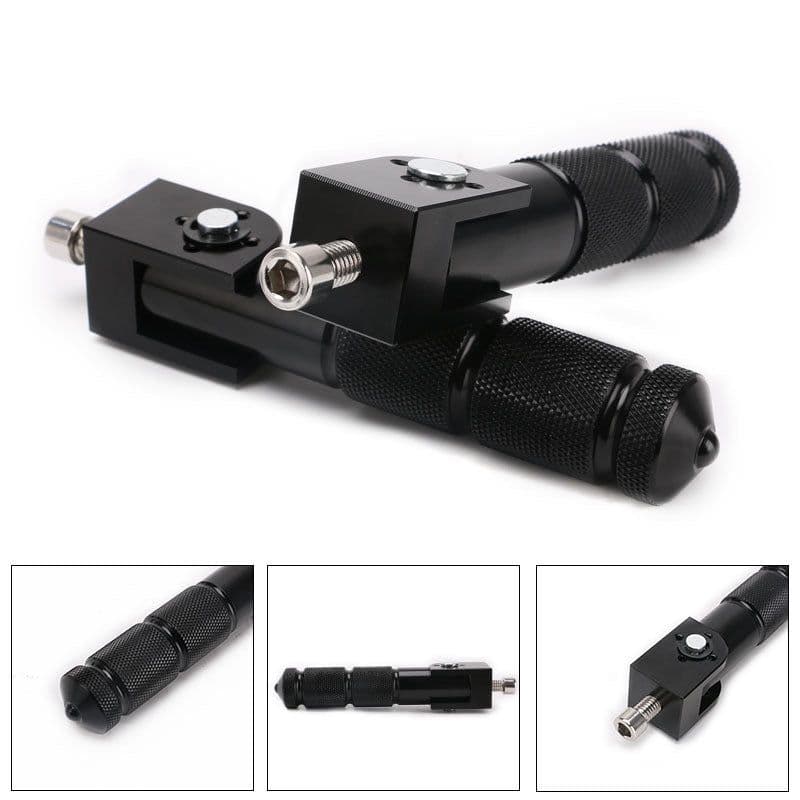 image-2pcs Universal Motorcycle Parts Passenger Footpegs Anti-slip Rear Pedal Black