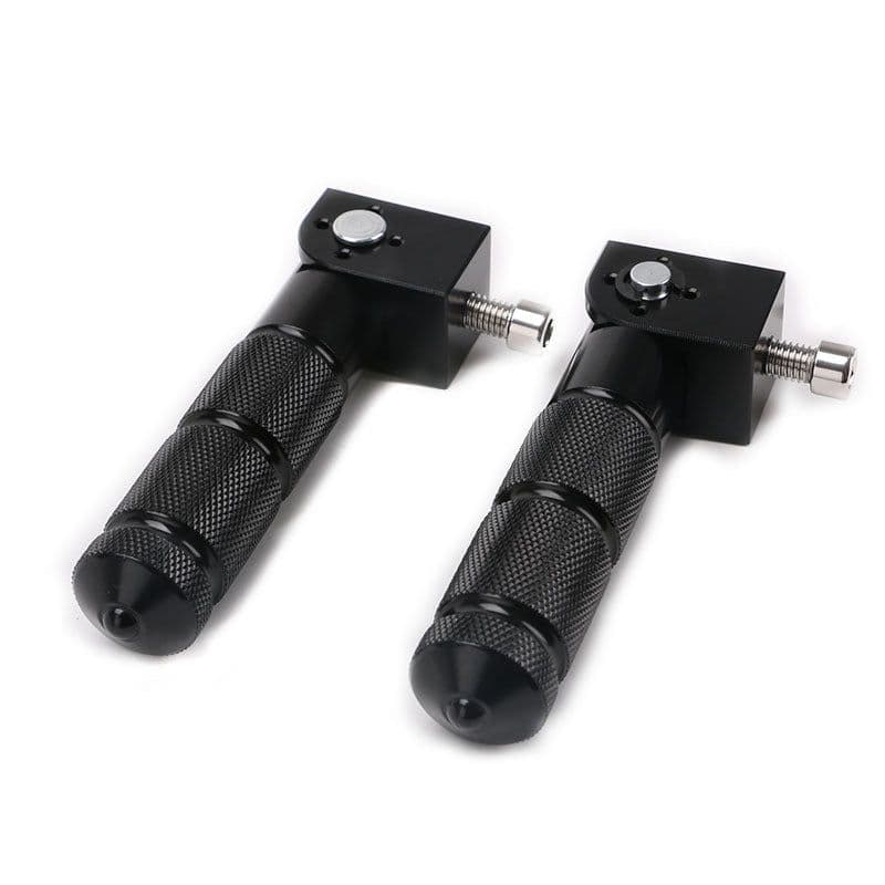 image-2pcs Universal Motorcycle Parts Passenger Footpegs Anti-slip Rear Pedal Black