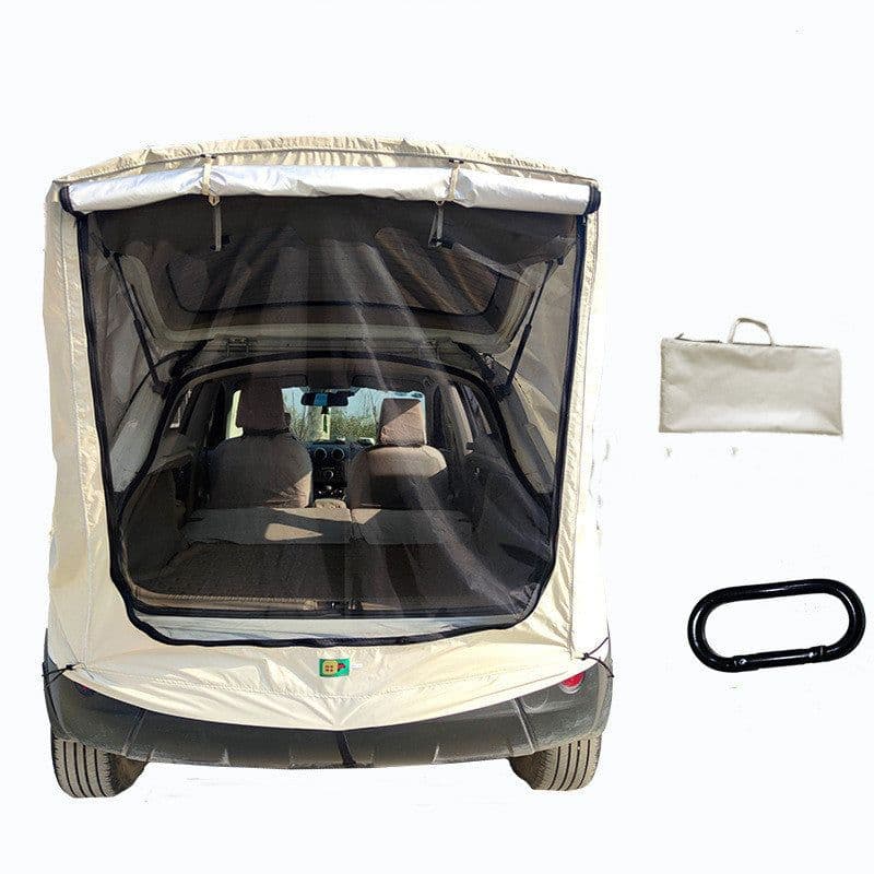 image-Car Trunk Extension Tent At The Rear Of The Car