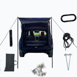image-Car Trunk Extension Tent At The Rear Of The Car