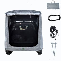 image-Car Trunk Extension Tent At The Rear Of The Car