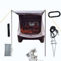 image-Car Trunk Extension Tent At The Rear Of The Car