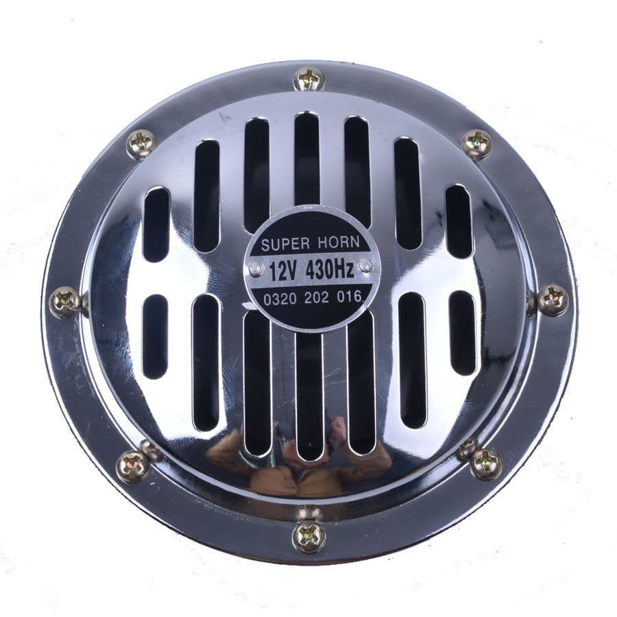 image-Car And Motorcycle 12V Modified Electroplating Basin Type Horn Waterproof Electric Horn With Cover