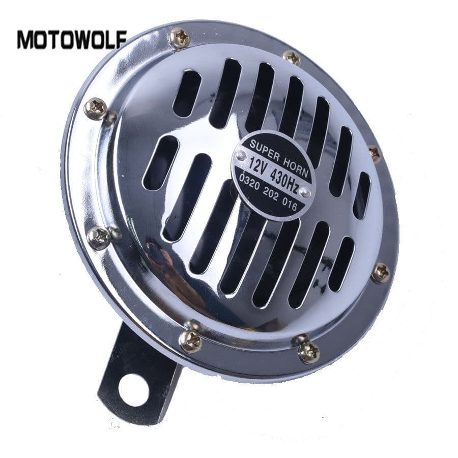 image-Car And Motorcycle 12V Modified Electroplating Basin Type Horn Waterproof Electric Horn With Cover