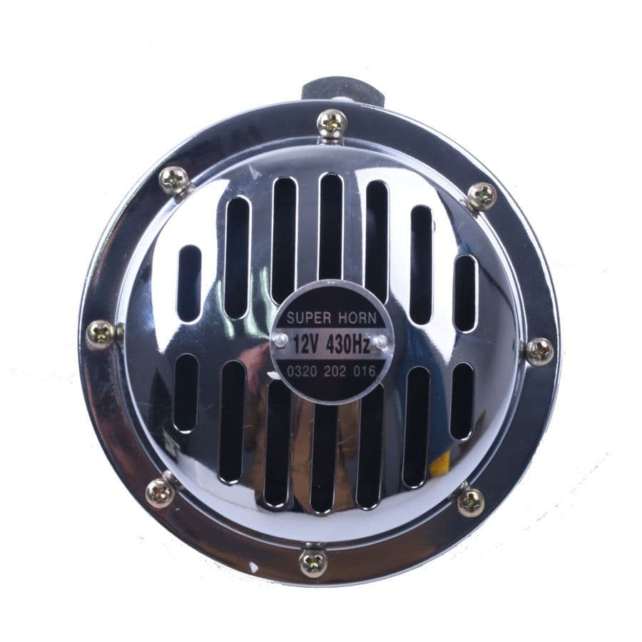 image-Car And Motorcycle 12V Modified Electroplating Basin Type Horn Waterproof Electric Horn With Cover