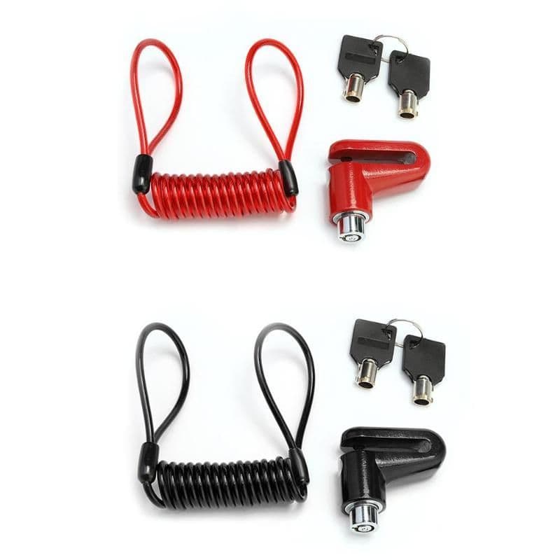 image-Scooter lock Anti-Theft Disc Brakes Lock with Steel Wire for Xiaomi M365 Electric Scooter Skateboard Wheels Lock Disc Brake