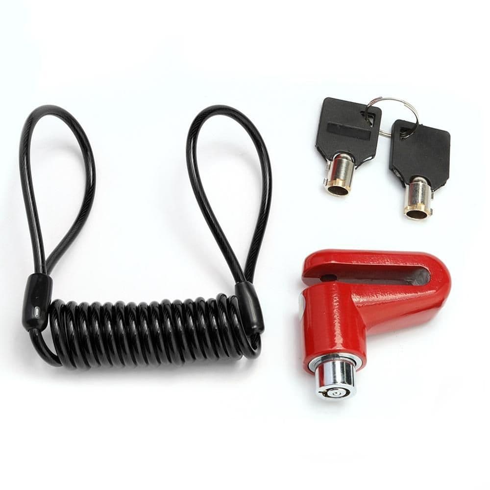 image-Scooter lock Anti-Theft Disc Brakes Lock with Steel Wire for Xiaomi M365 Electric Scooter Skateboard Wheels Lock Disc Brake