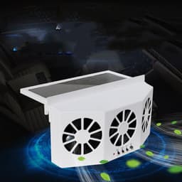 image-Auxiliary Cooling Inside The Car, Solar Car Exhaust Fan, Three Air Outlets, Cooling Fan