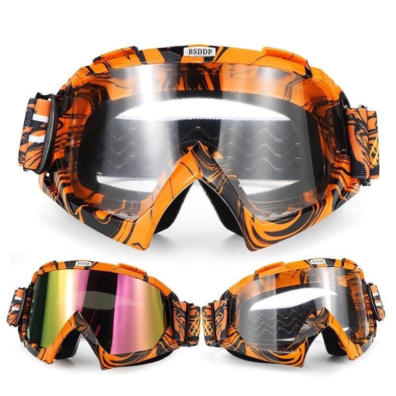 image-Motorcycle Riding Anti-fall Goggles Off-road Vehicle Racing Helmet Goggles Wind And Sand Ski Glasses