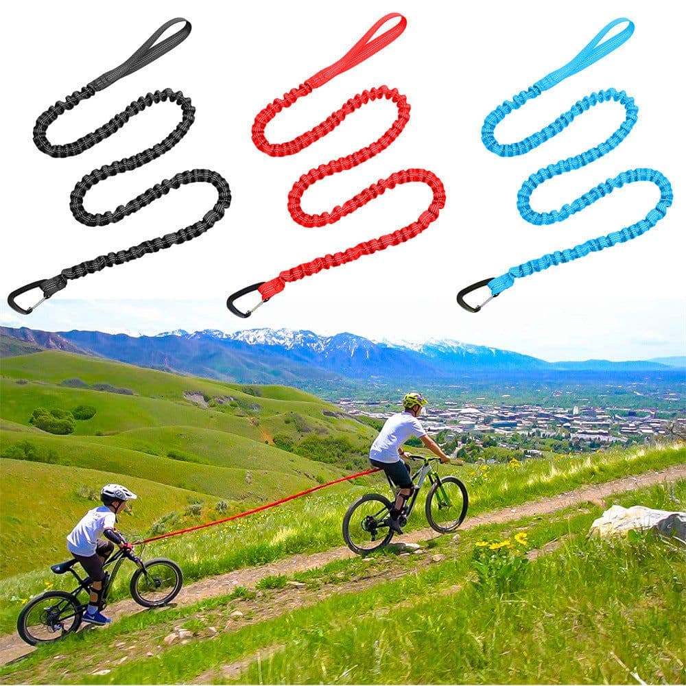image-Bicycle Elastic Traction Rope Parent-child Pull Traction Rope Children's Mountain Bike Bicycle Elastic Tow Rope