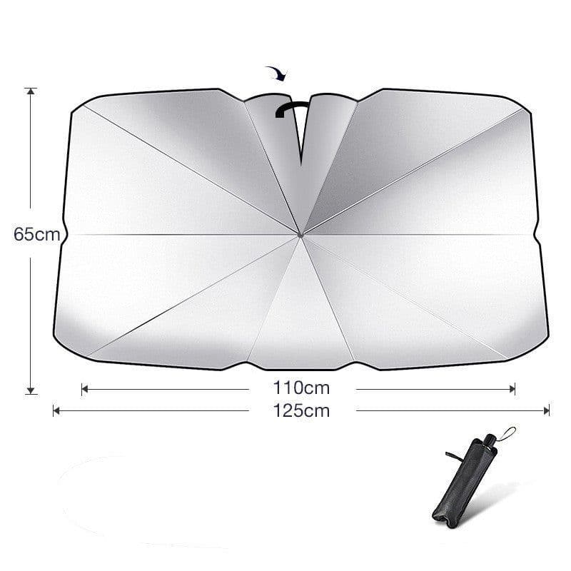 image-Foldable Car Windshield Sun Shade Umbrella UV Protection Heat Insulation Parasol Auto Front Window Cover Interior Protector Summer Gadgets