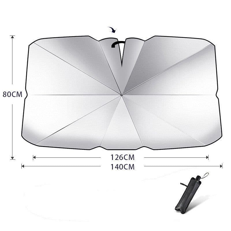 image-Foldable Car Windshield Sun Shade Umbrella UV Protection Heat Insulation Parasol Auto Front Window Cover Interior Protector Summer Gadgets