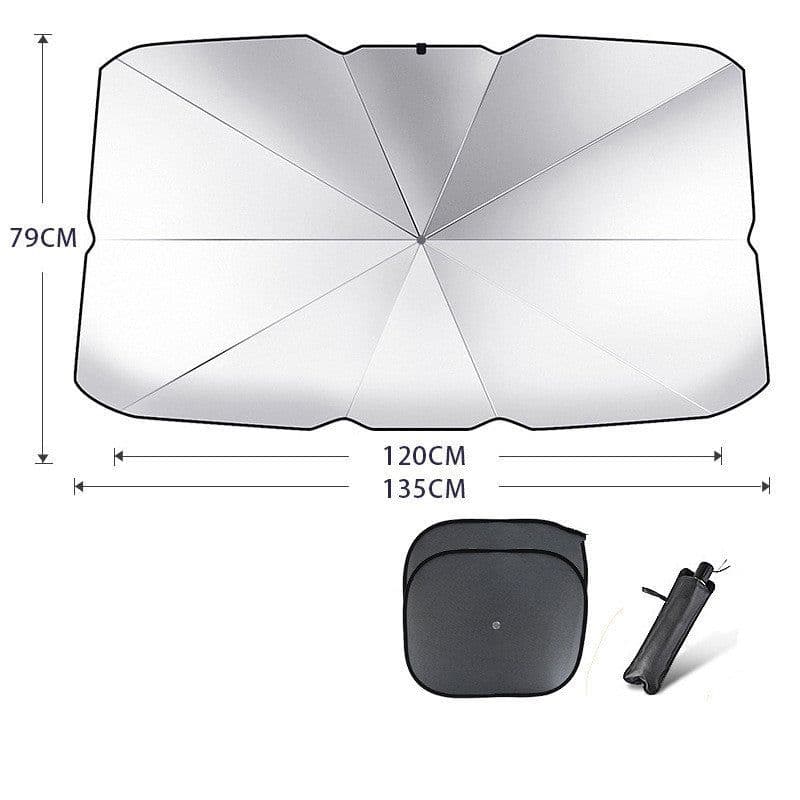 image-Foldable Car Windshield Sun Shade Umbrella UV Protection Heat Insulation Parasol Auto Front Window Cover Interior Protector Summer Gadgets