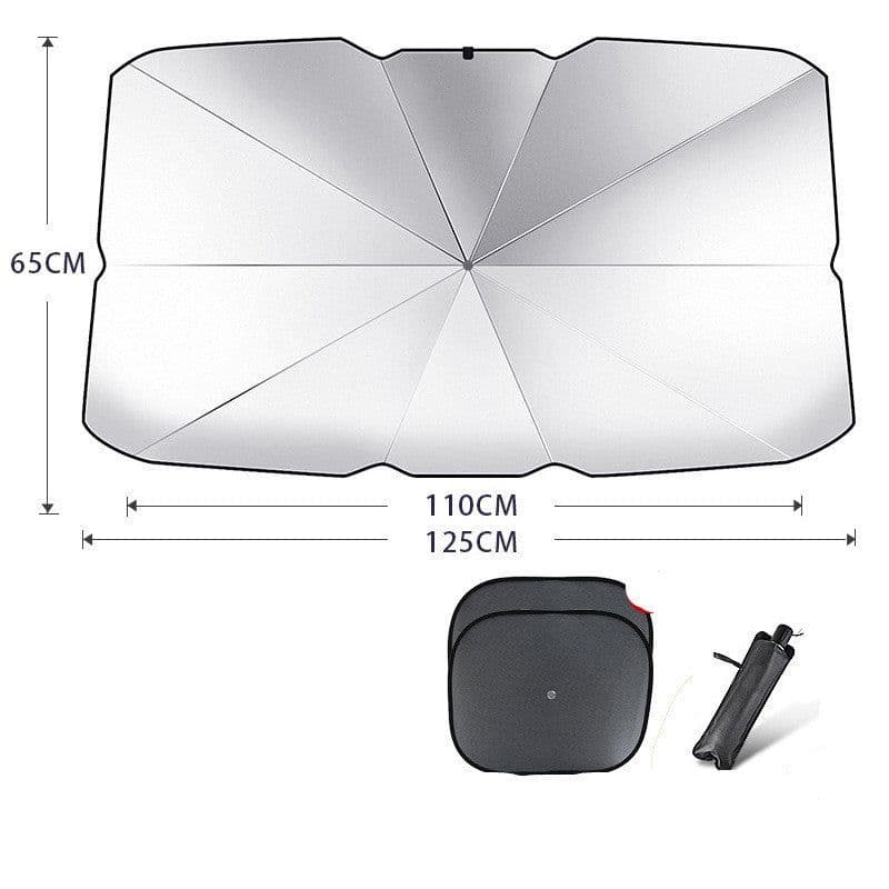 image-Foldable Car Windshield Sun Shade Umbrella UV Protection Heat Insulation Parasol Auto Front Window Cover Interior Protector Summer Gadgets
