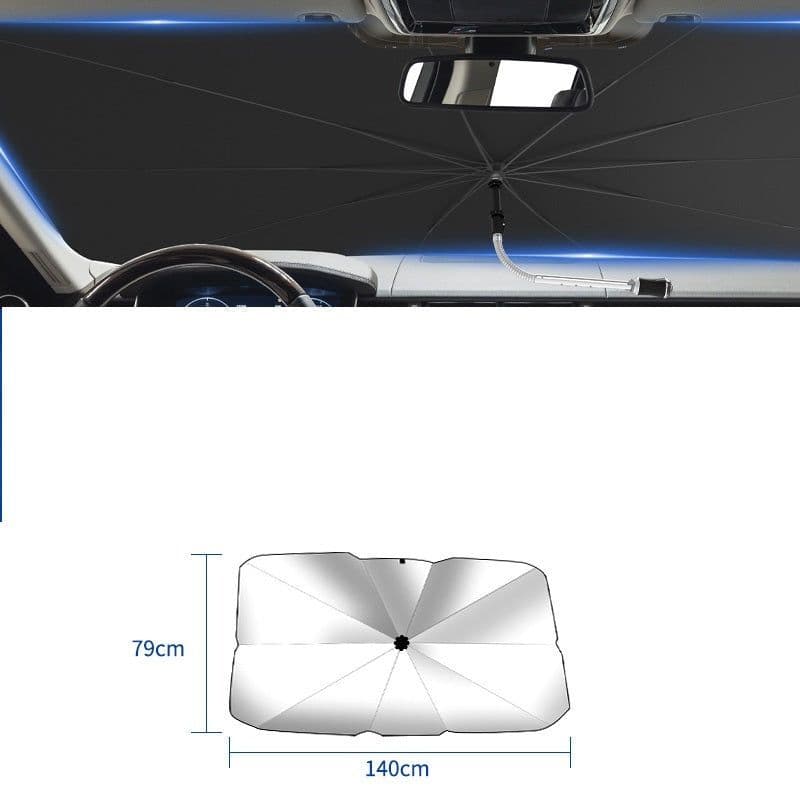 image-Foldable Car Windshield Sun Shade Umbrella UV Protection Heat Insulation Parasol Auto Front Window Cover Interior Protector Summer Gadgets
