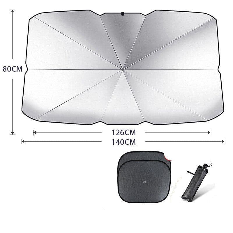 image-Foldable Car Windshield Sun Shade Umbrella UV Protection Heat Insulation Parasol Auto Front Window Cover Interior Protector Summer Gadgets