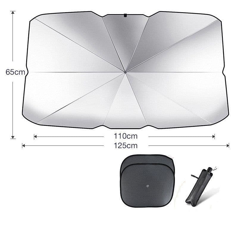 image-Foldable Car Windshield Sun Shade Umbrella UV Protection Heat Insulation Parasol Auto Front Window Cover Interior Protector Summer Gadgets