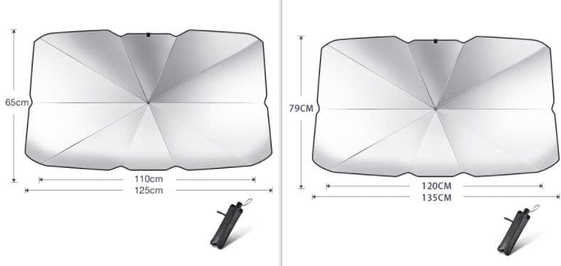 image-Foldable Car Windshield Sun Shade Umbrella UV Protection Heat Insulation Parasol Auto Front Window Cover Interior Protector Summer Gadgets