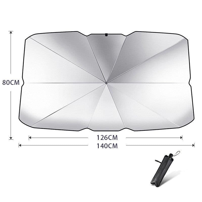 image-Foldable Car Windshield Sun Shade Umbrella UV Protection Heat Insulation Parasol Auto Front Window Cover Interior Protector Summer Gadgets