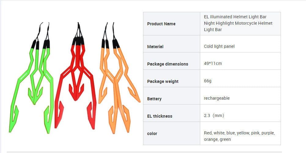 image-Luminous Helmet Strip Motorcycle Helmet Light Strip Led Helmet Light Strip Cold Light Strip