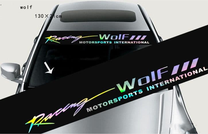 image-Car Rear Reflective Personality Car Stickers Front Windshield Decals