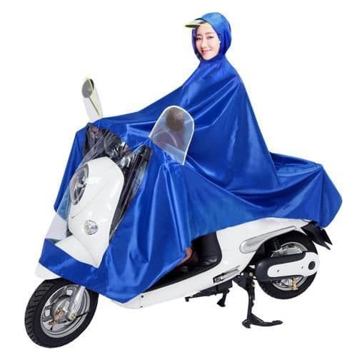 image-Double Electric Bike Raincoat Motorcycle Poncho Double Big Brim Bike