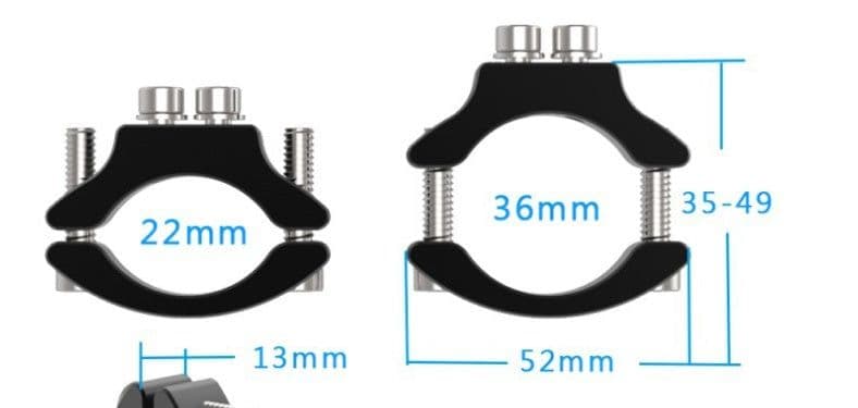 image-Motorcycle Led Spotlight Tube Clamp Bumper Bracket Electric Vehicle Aluminum Alloy Fixing Frame