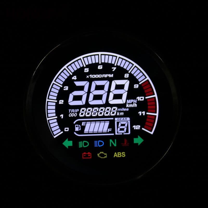 image-Motorcycle Modified Color Screen LCD Meter Mileage Fuel Quantity ABS Speed