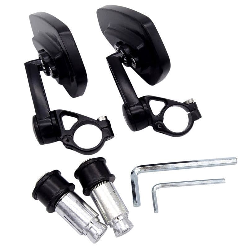 image-CNC Handlebar Rearview Modified Reversing Reflector With White Glass