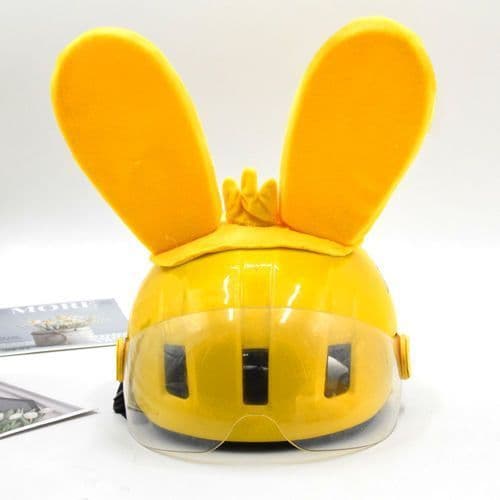 image-Rabbit Glow Ears Locomotive Ski Helmet Ornaments Velcro Bottom