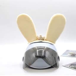 image-Rabbit Glow Ears Locomotive Ski Helmet Ornaments Velcro Bottom