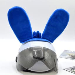 image-Rabbit Glow Ears Locomotive Ski Helmet Ornaments Velcro Bottom