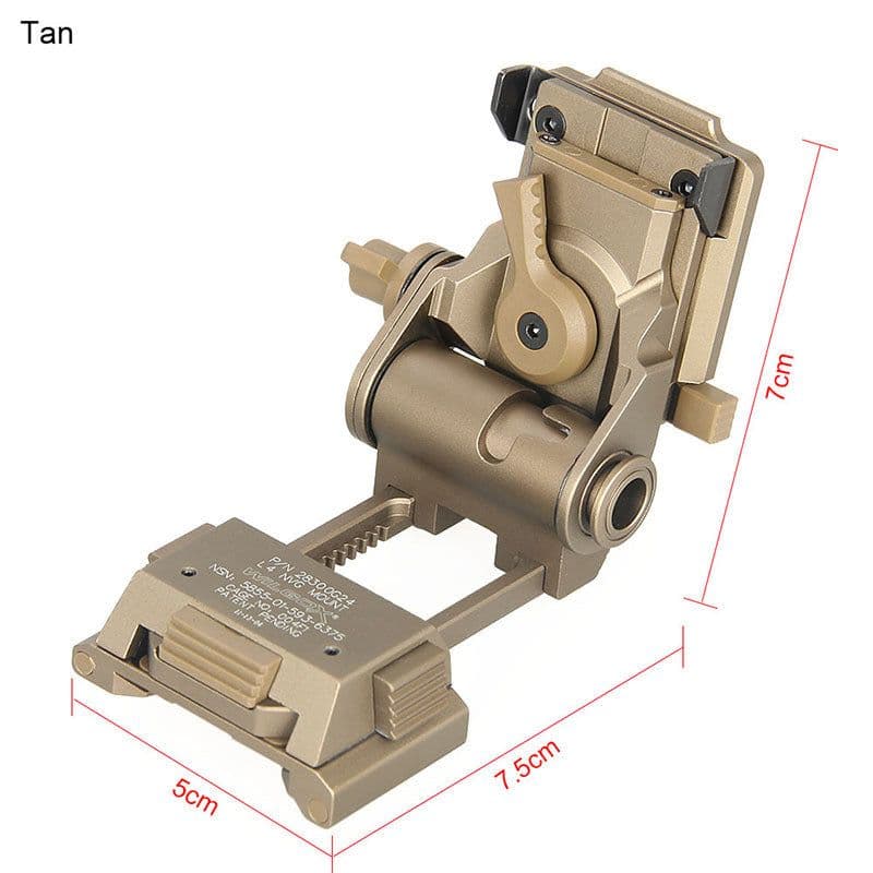 image-Metal Alloy L4 G24 NVG Fast Helmet Mount OPS Breakaway Base Strong Dark Earth