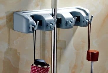 image-Plastic Mop Hook Wall Hanging Multifunctional Card Holder Drop Mop Rack Bathroom Broom Hanger