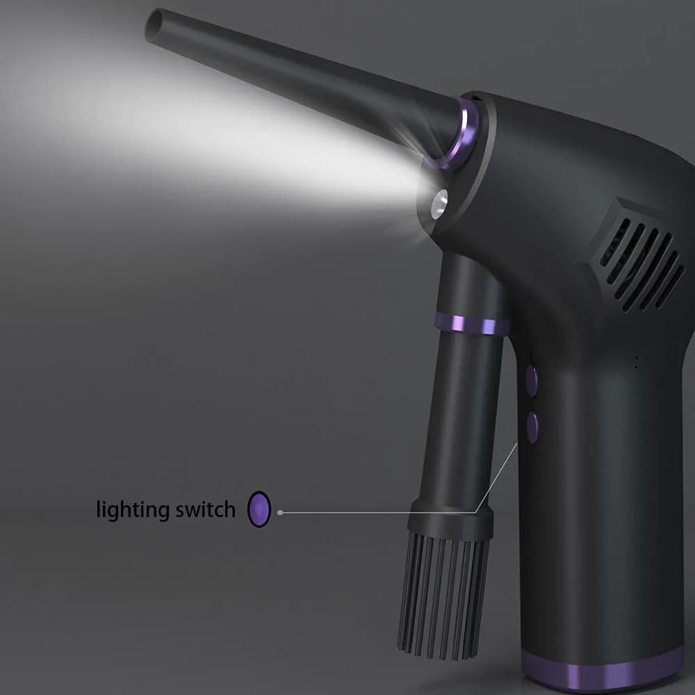 image-Cordless Air Duster Compressed Air Blower Electric Air Duster for Computer Keyboard Camera Cleaning Small Appliances