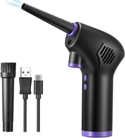 image-Cordless Air Duster Compressed Air Blower Electric Air Duster for Computer Keyboard Camera Cleaning Small Appliances