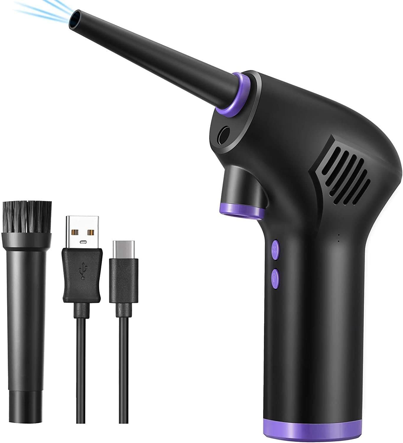 image-Cordless Air Duster Compressed Air Blower Electric Air Duster for Computer Keyboard Camera Cleaning Small Appliances