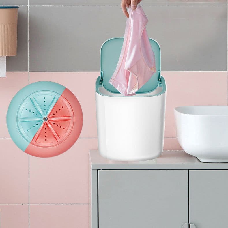 image-Household Small Laundry Bucket Mini Turbo Table Washing Machine Student Dormitory Underwear Socks Washer