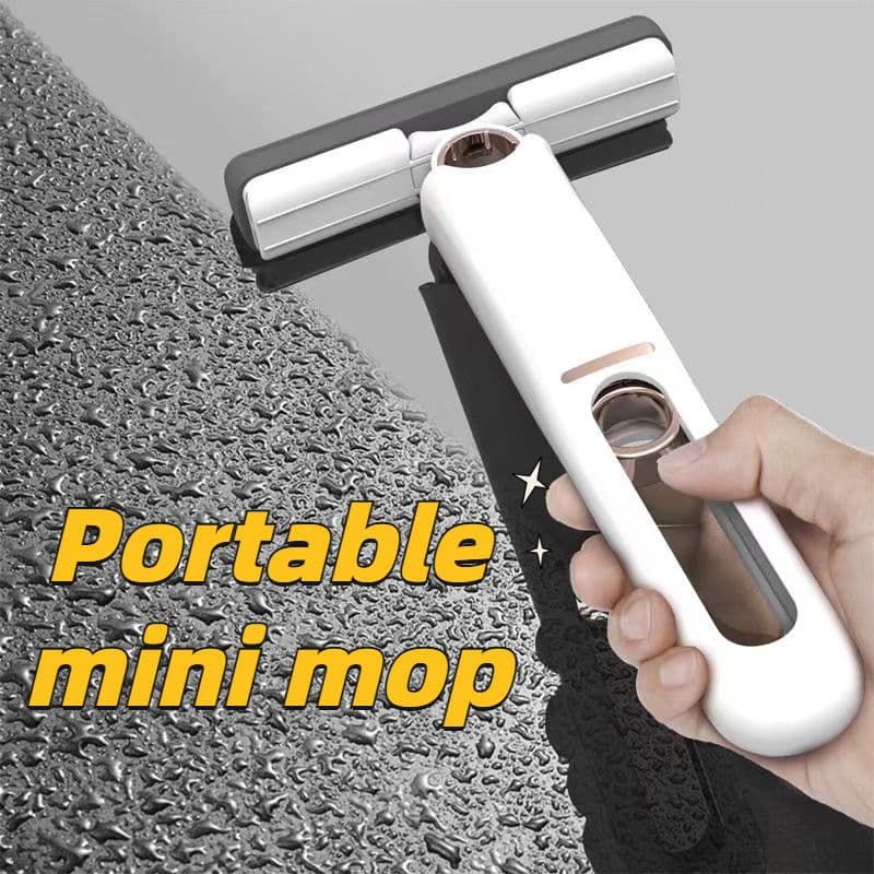 image-New Portable Self-NSqueeze Mini Mop, Lazy Hand Wash-Free Strong Absorbent Mop Multifunction Portable Squeeze Cleaning Mop Desk Window Glass Cleaner Kitchen Car Sponge Cleaning Mop Home Cleaning Tools