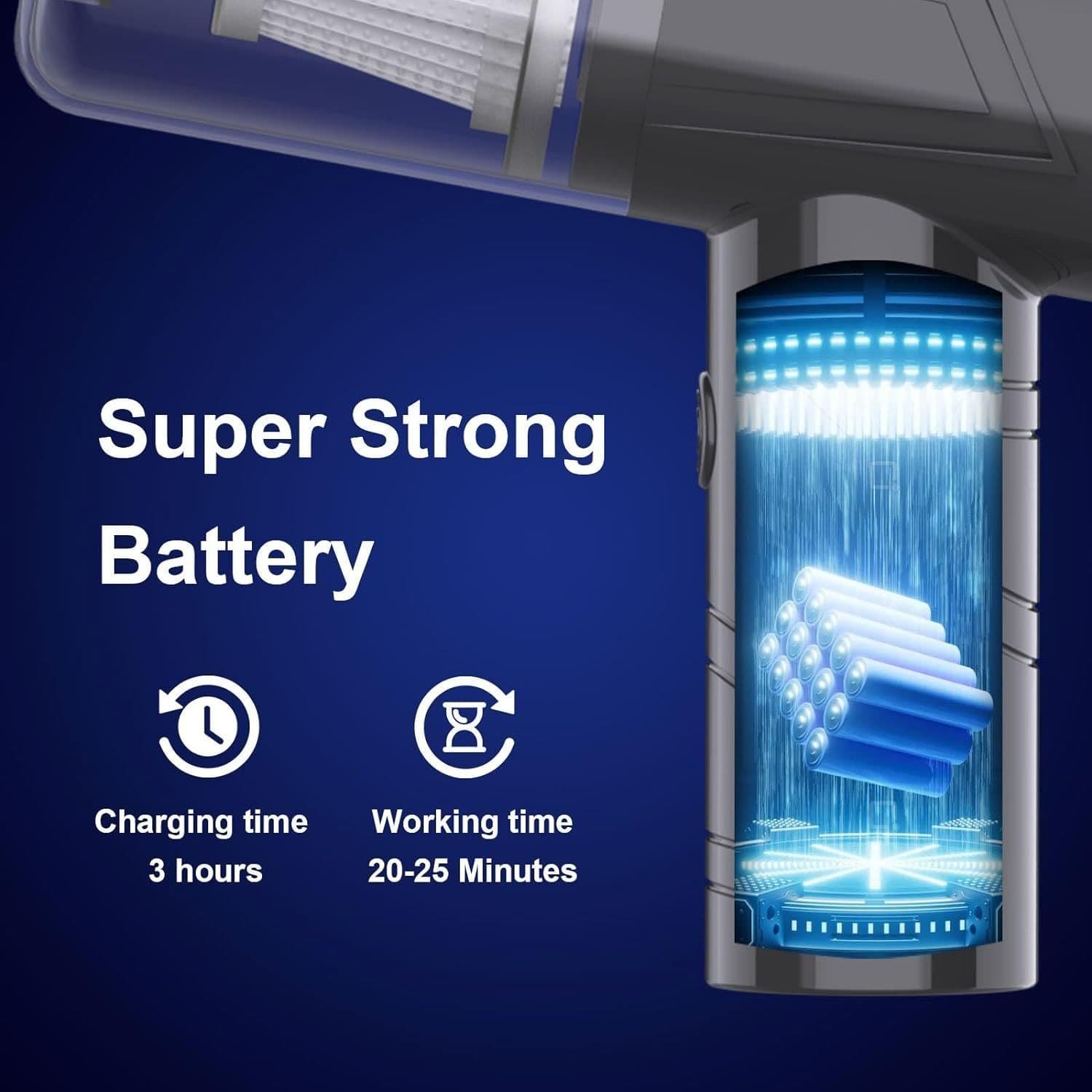 image-Powerful Handheld Vacuum Cleaner For Car Home Cleaning Cordless, Rechargeable 2 In 1 Mini Vacuum Blower 18000PA Suction Lightweight Portable Black