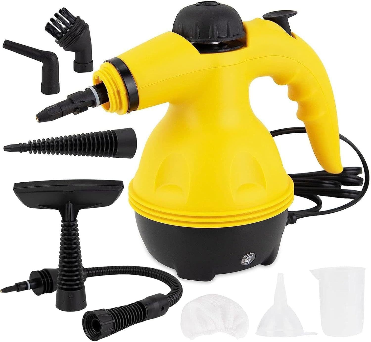 image-Handheld Steam Cleaner For Home Use, Steamer For Cleaning With Lock Button And 7 Accessory Kit Handheld Pressurized Steamer For Sofa, Bathroom, Car, Floor, Kitchen, Portable Natural Steam Cleaner