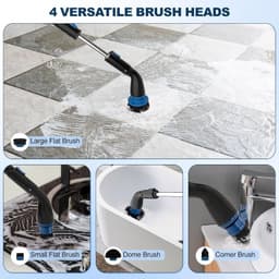 image-Electric Spin Scrubber, Cordless Cleaning Brush With 4 Replaceable Brush Heads And Adjustable Extension Handle Power Shower Scrubber For Bathroom, Kitchen, Tub, Tile, Floor