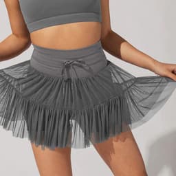 image-High Waist Dress Lace-up Sports Skirt With Anti-exposure Safety Pants Summer Fashion Pleated Skirt Womens Clothing